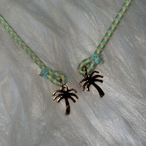 Victoria’s Secret strapless push-up swim top. Size 36 B, tie back. Multi-blue - Picture 5 of 6